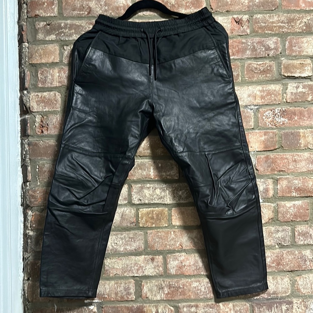 Alexander Wang x H&M capri feux leather pants black sz 2